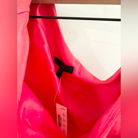 NWT J.Crew One Shoulder Silk Ruffle Blouse Poppy Red Size 12 - Picture 5 of 6